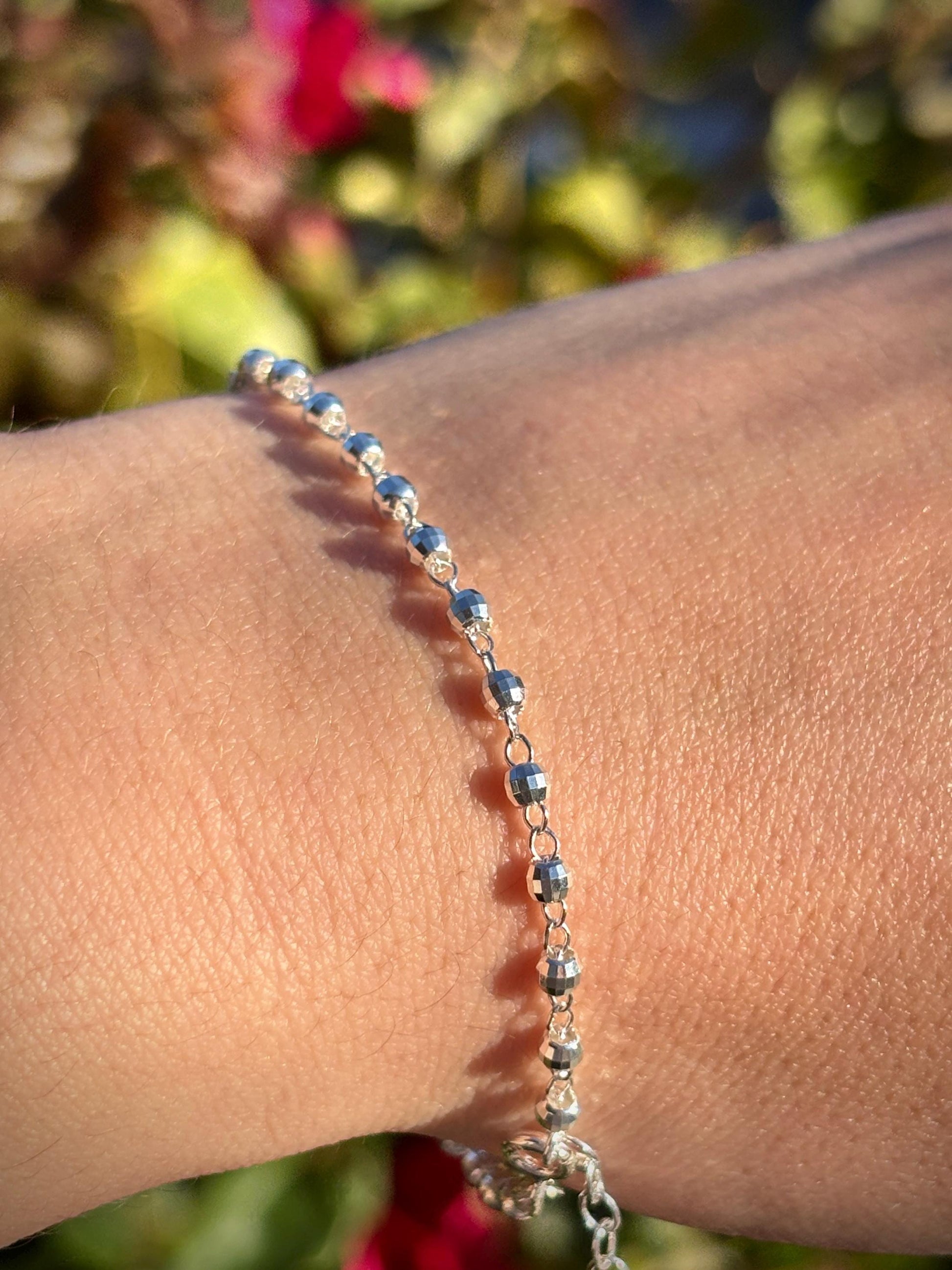 925 Sterling Silver Cross Bracelet 8 in, Christian Jewelry, Faith Bracelet for Women, Religious Gift, Dainty Catholic Cross, Minimalist
