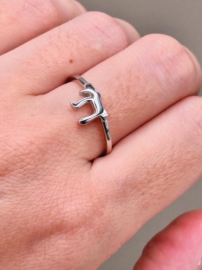 Chai Ring Sterling Silver, Hebrew Letter Ring, Jewish Jewelry, Symbol of Life Ring, Spiritual Minimalist Ring, Handmade Gift