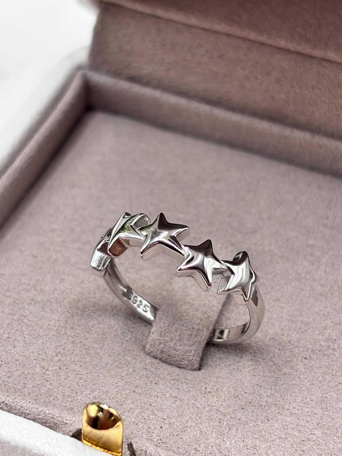 Star Ring Sterling Silver 925, Minimalist Star Band, Dainty Stackable Ring, Celestial Jewelry, Everyday Ring, Gift for Her