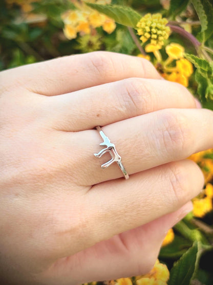 Chai Ring Sterling Silver, Hebrew Letter Ring, Jewish Jewelry, Symbol of Life Ring, Spiritual Minimalist Ring, Handmade Gift