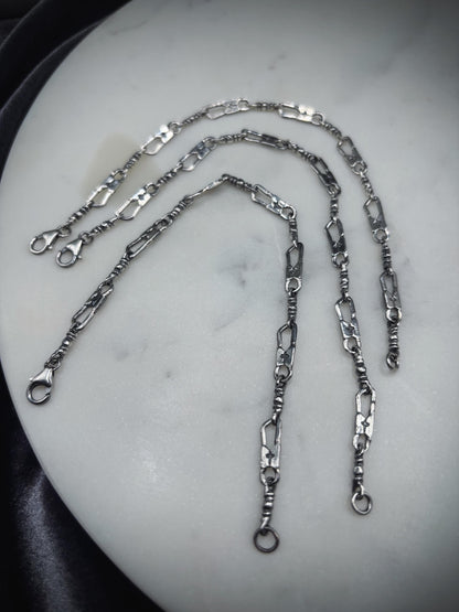 925 Sterling Silver Fisherman Bracelet, Fishers of Men Jewelry, Christian Bracelet, Symbolic Faith Bracelet, Vintage Silver Chain