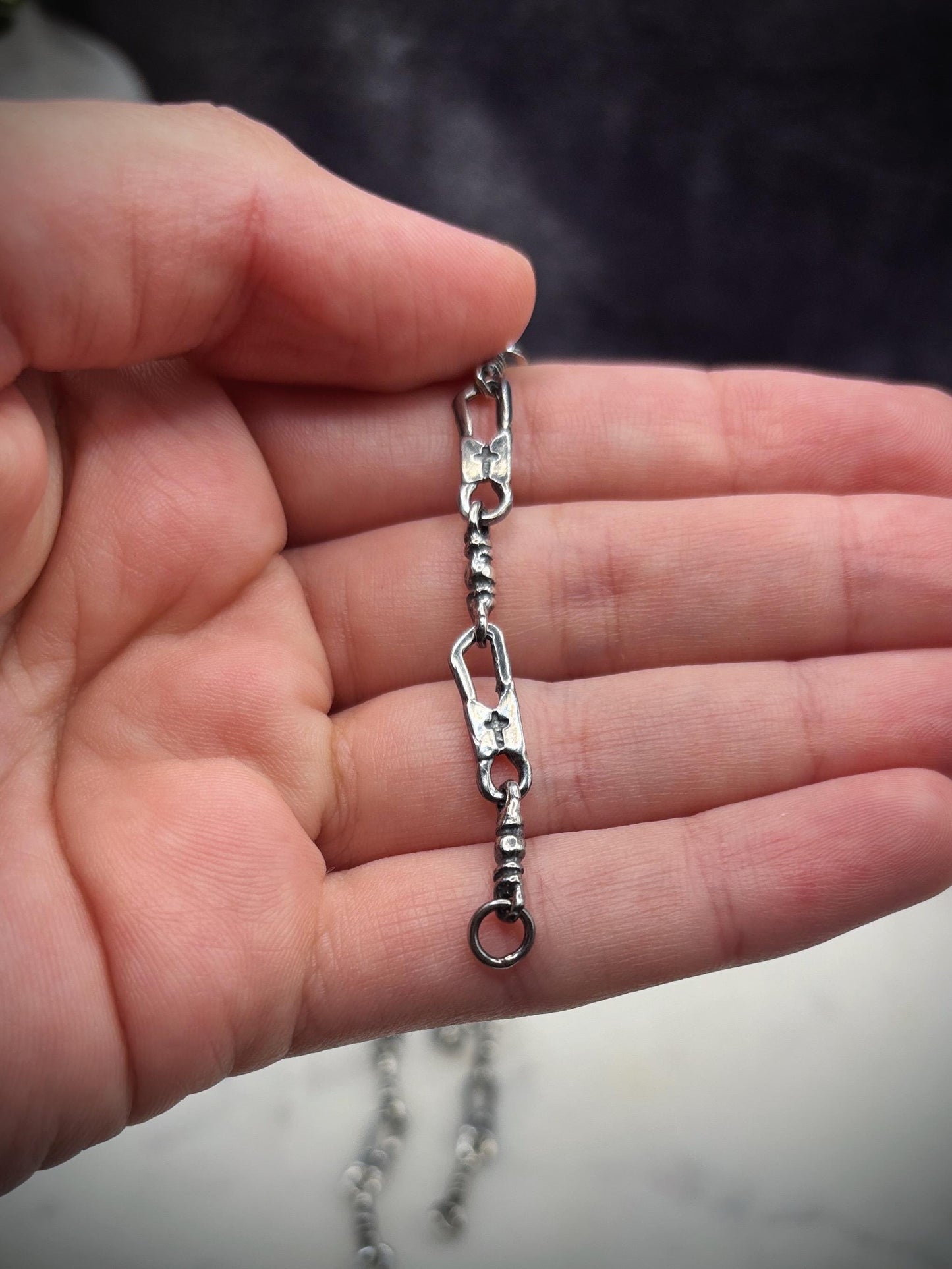 925 Sterling Silver Fisherman Bracelet, Fishers of Men Jewelry, Christian Bracelet, Symbolic Faith Bracelet, Vintage Silver Chain