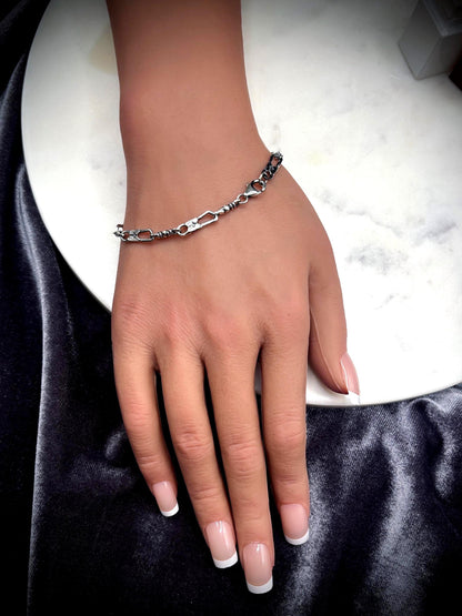 925 Sterling Silver Fisherman Bracelet, Fishers of Men Jewelry, Christian Bracelet, Symbolic Faith Bracelet, Vintage Silver Chain