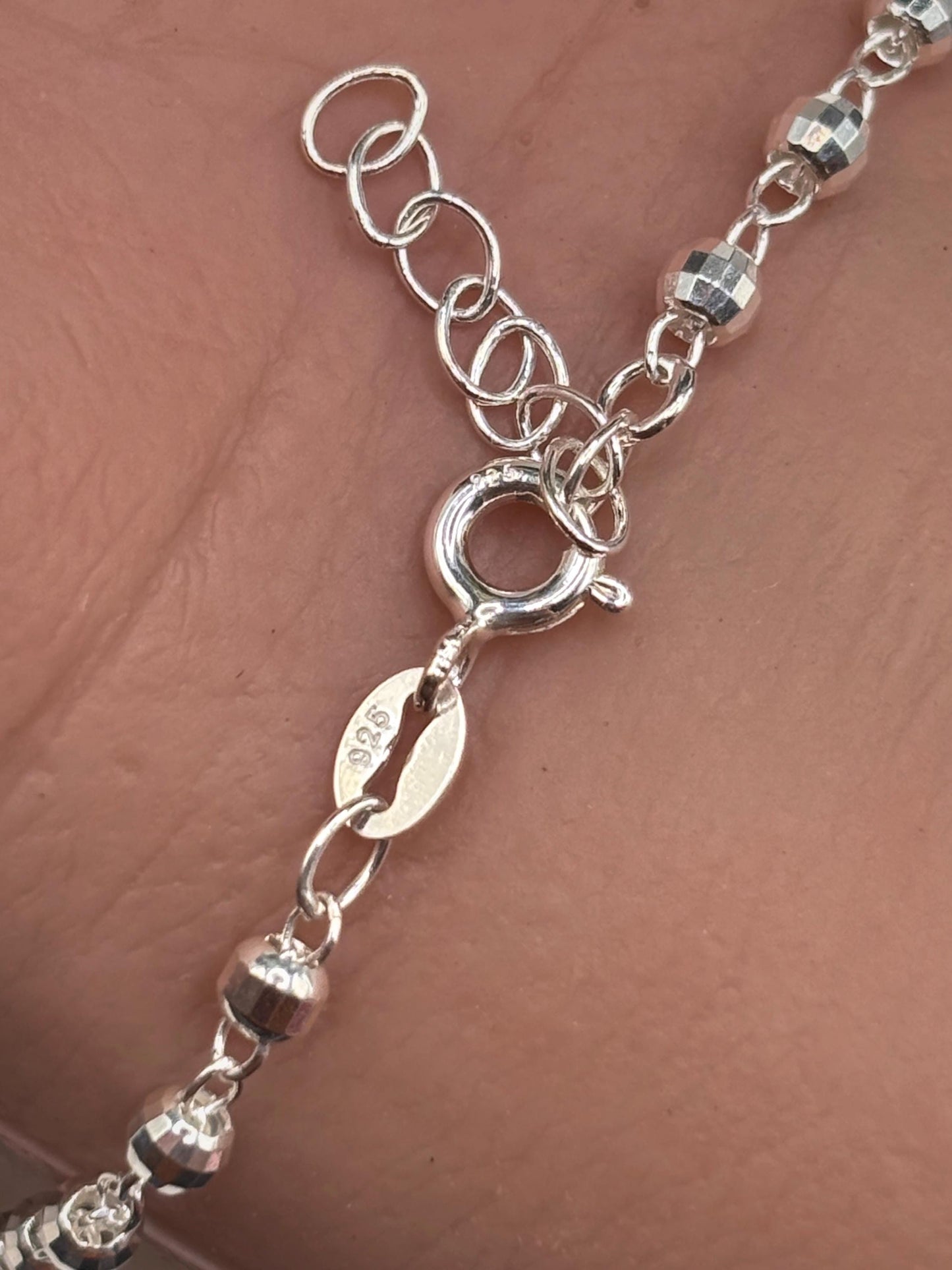 925 Sterling Silver Cross Bracelet 8 in, Christian Jewelry, Faith Bracelet for Women, Religious Gift, Dainty Catholic Cross, Minimalist