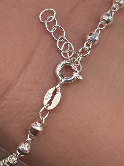 925 Sterling Silver Cross Bracelet 8 in, Christian Jewelry, Faith Bracelet for Women, Religious Gift, Dainty Catholic Cross, Minimalist