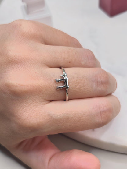 Chai Ring Sterling Silver, Hebrew Letter Ring, Jewish Jewelry, Symbol of Life Ring, Spiritual Minimalist Ring, Handmade Gift