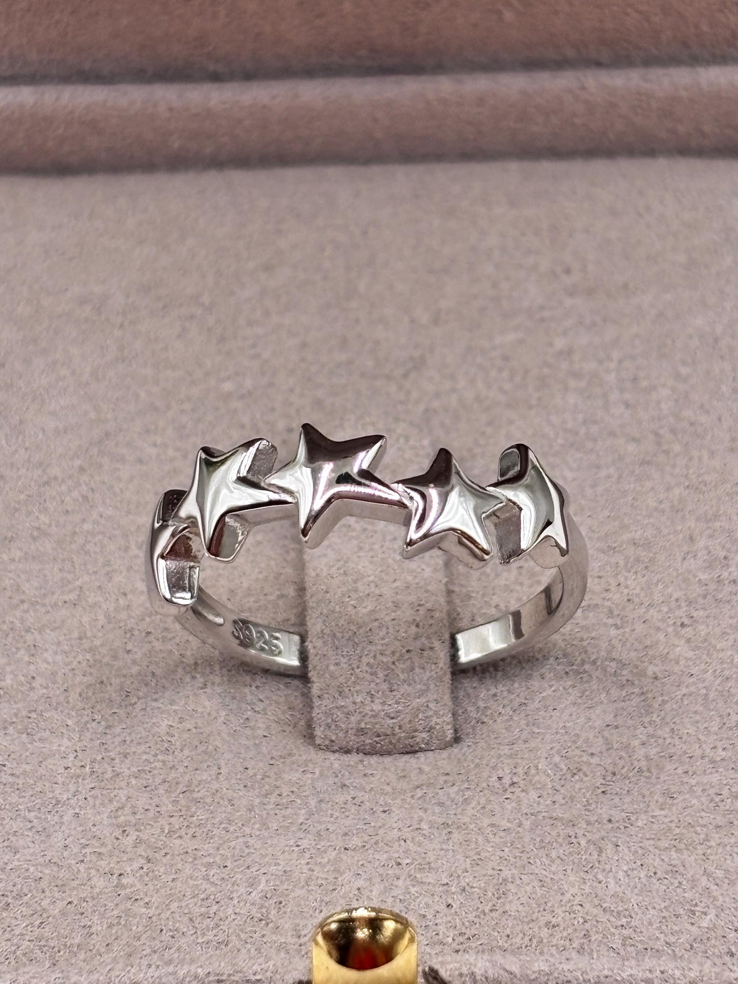 Star Ring Sterling Silver 925, Minimalist Star Band, Dainty Stackable Ring, Celestial Jewelry, Everyday Ring, Gift for Her