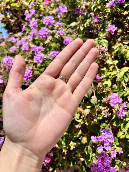 Handmade 925 Sterling Silver Celestial Moon Star Ring, Dainty Stackable Band, Minimalist Cosmic Ring, Everyday Jewelry Gift for Her