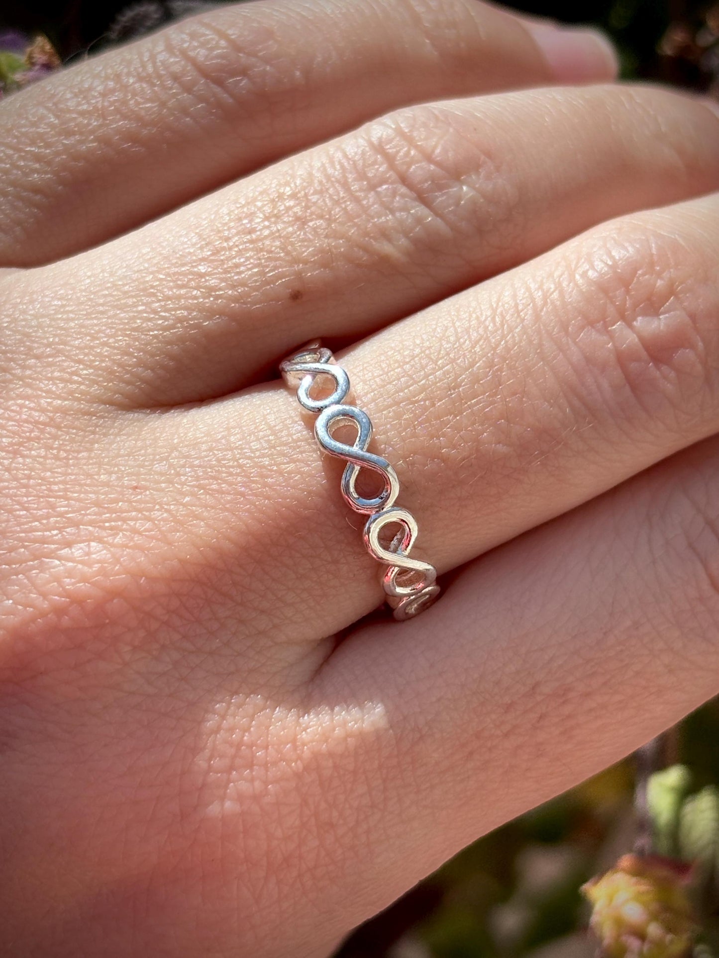 Infinity Ring 925 Sterling Silver, Minimalist Infinity Band, Handmade Promise Ring, Dainty Stackable Ring, Symbolic Love Jewelry