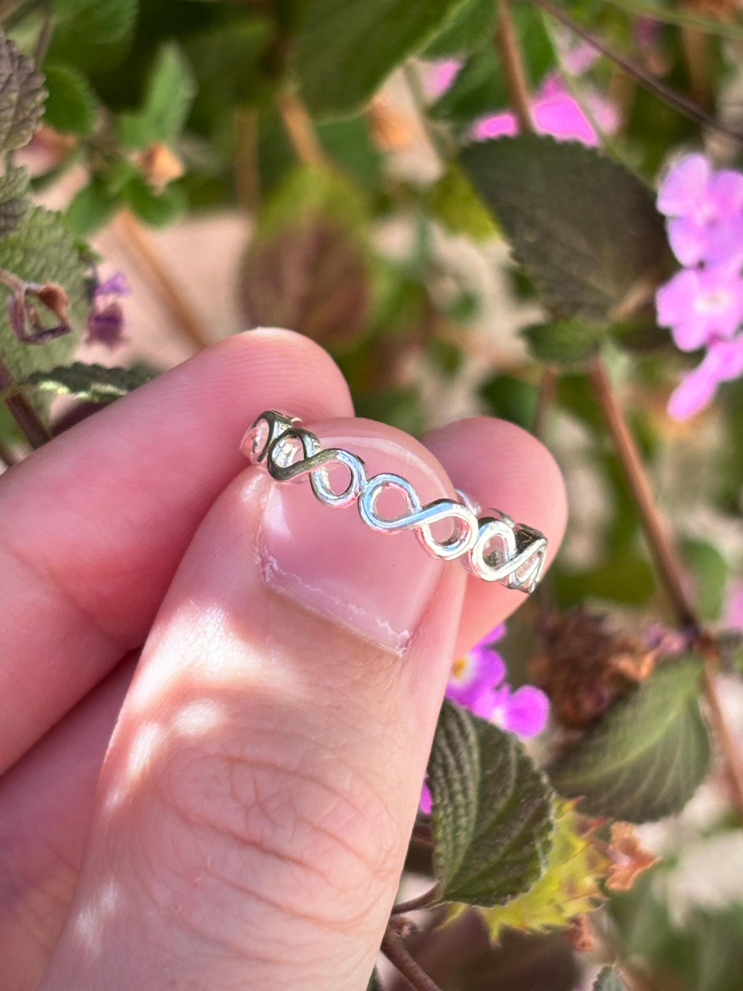 Infinity Ring 925 Sterling Silver, Minimalist Infinity Band, Handmade Promise Ring, Dainty Stackable Ring, Symbolic Love Jewelry