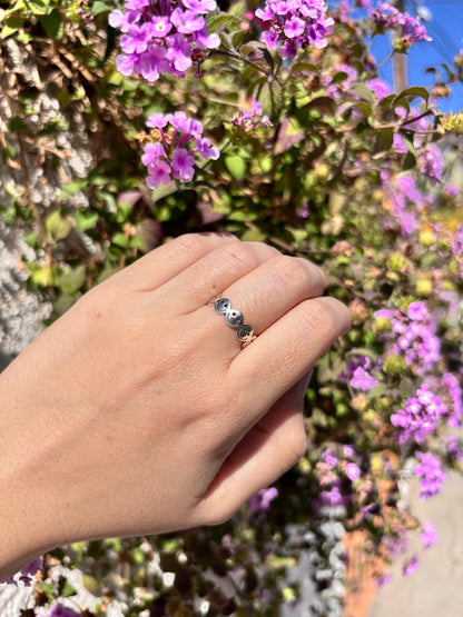 Smiley Face Ring 925 Sterling Silver, Y2K Happy Face Band, Emoji Ring, Cute Gen Z Jewelry, Trendy Stacking Ring Gift for Her