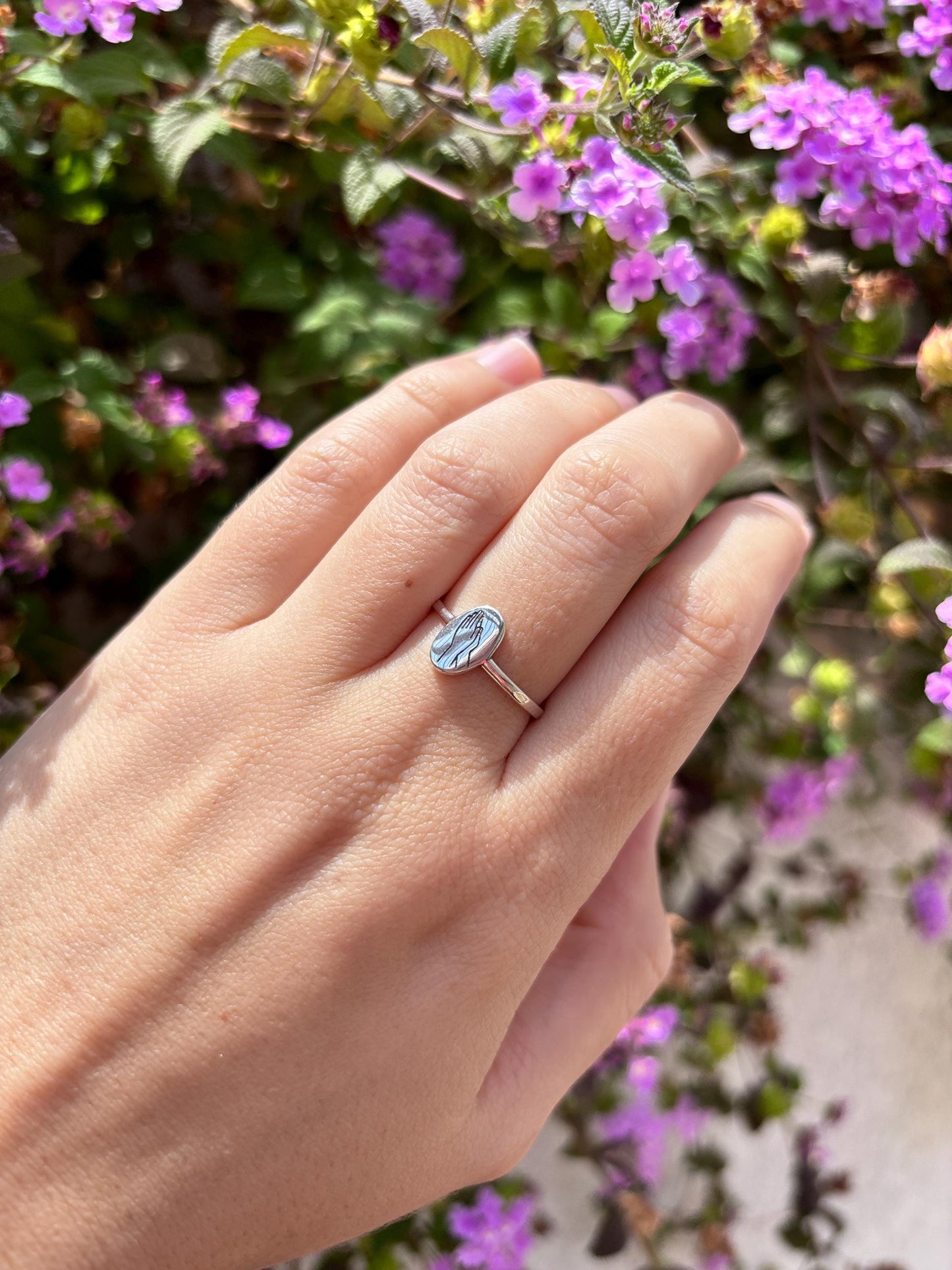 Praying Hands Ring, 925 Sterling Silver Christian Ring, Faith Inspired Jewelry, Religious Statement Ring, Prayer Ring Gift