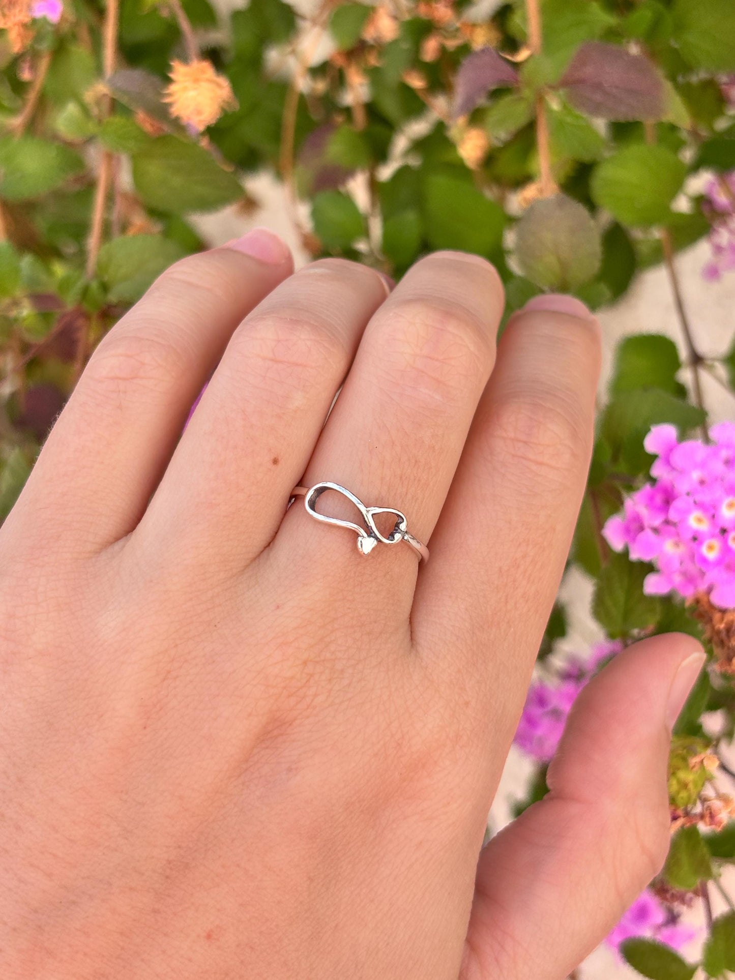 Stethoscope Heart Ring, Nurse Gift Ring, 925 Sterling Silver Medical Jewelry, Doctor RN CNA Gift, Minimalist Healthcare Ring, Physician Ring