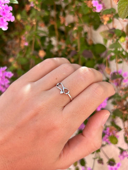 Stethoscope Heart Ring, Nurse Gift Ring, 925 Sterling Silver Medical Jewelry, Doctor RN CNA Gift, Minimalist Healthcare Ring, Physician Ring