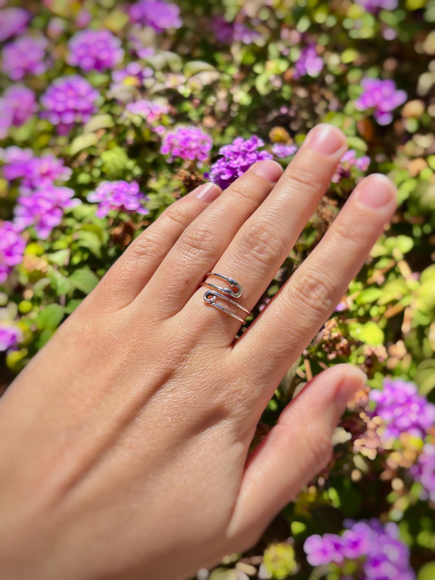 Handmade 925 Sterling Silver Safety Pin Ring, Minimalist Adjustable Open Ring, Punk Inspired Dainty Ring, Everyday Jewelry Gift for Her
