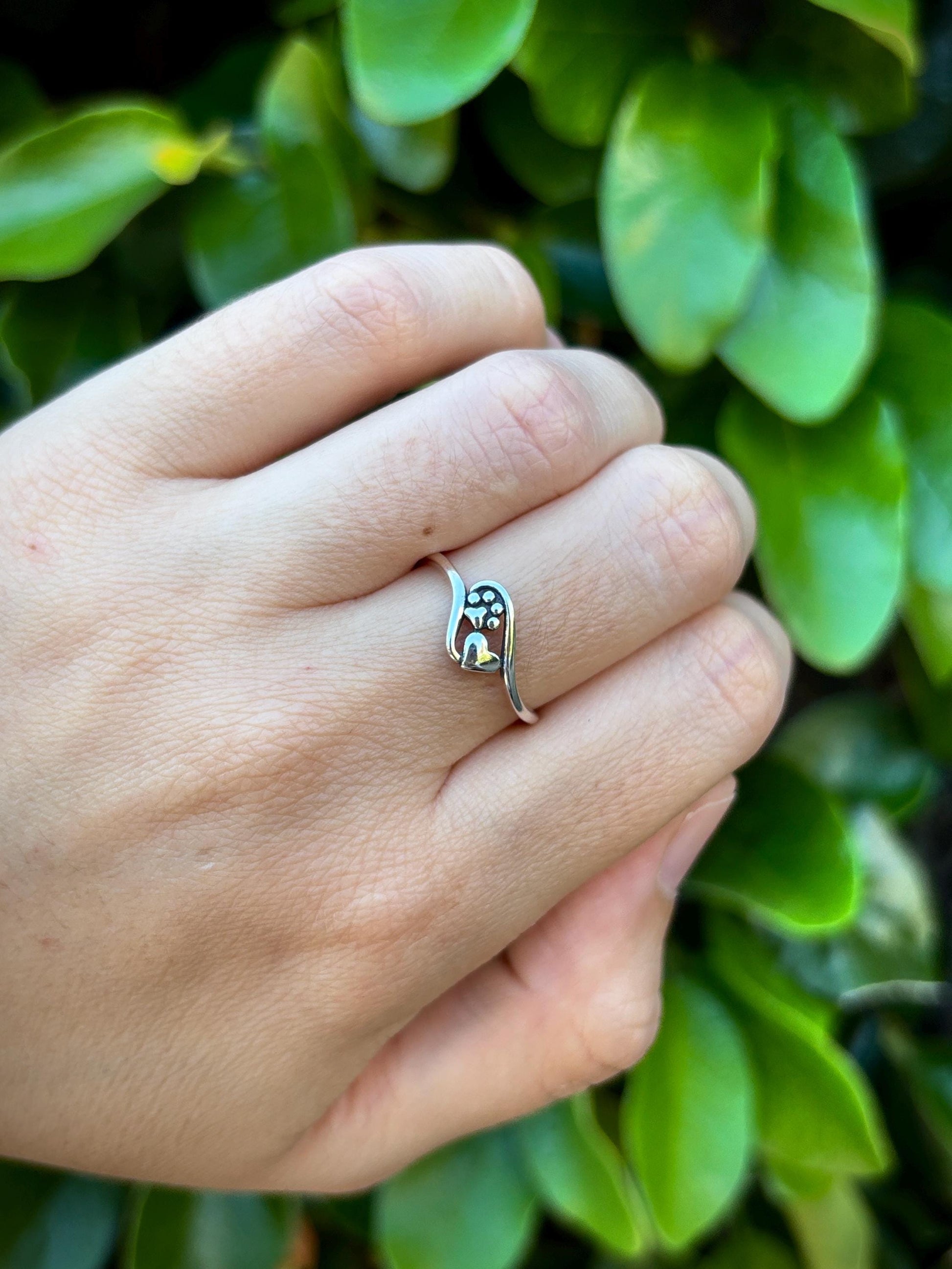 Pet Lover Jewelry, Cat Mom, Dog Mom Gift, 925 Sterling Silver Pet Ring, Dog Lover Jewelry, Cat Mom Gift, Pet Ring, Pet Memorial