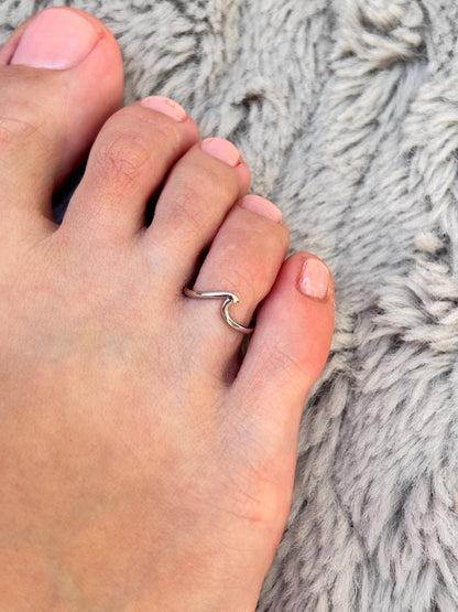 Wave Ring, 925 Sterling Silver Ring, Ocean Wave Ring, Minimalist Silver Ring, Beach Jewelry, Dainty Stacking Ring, Gift for Her