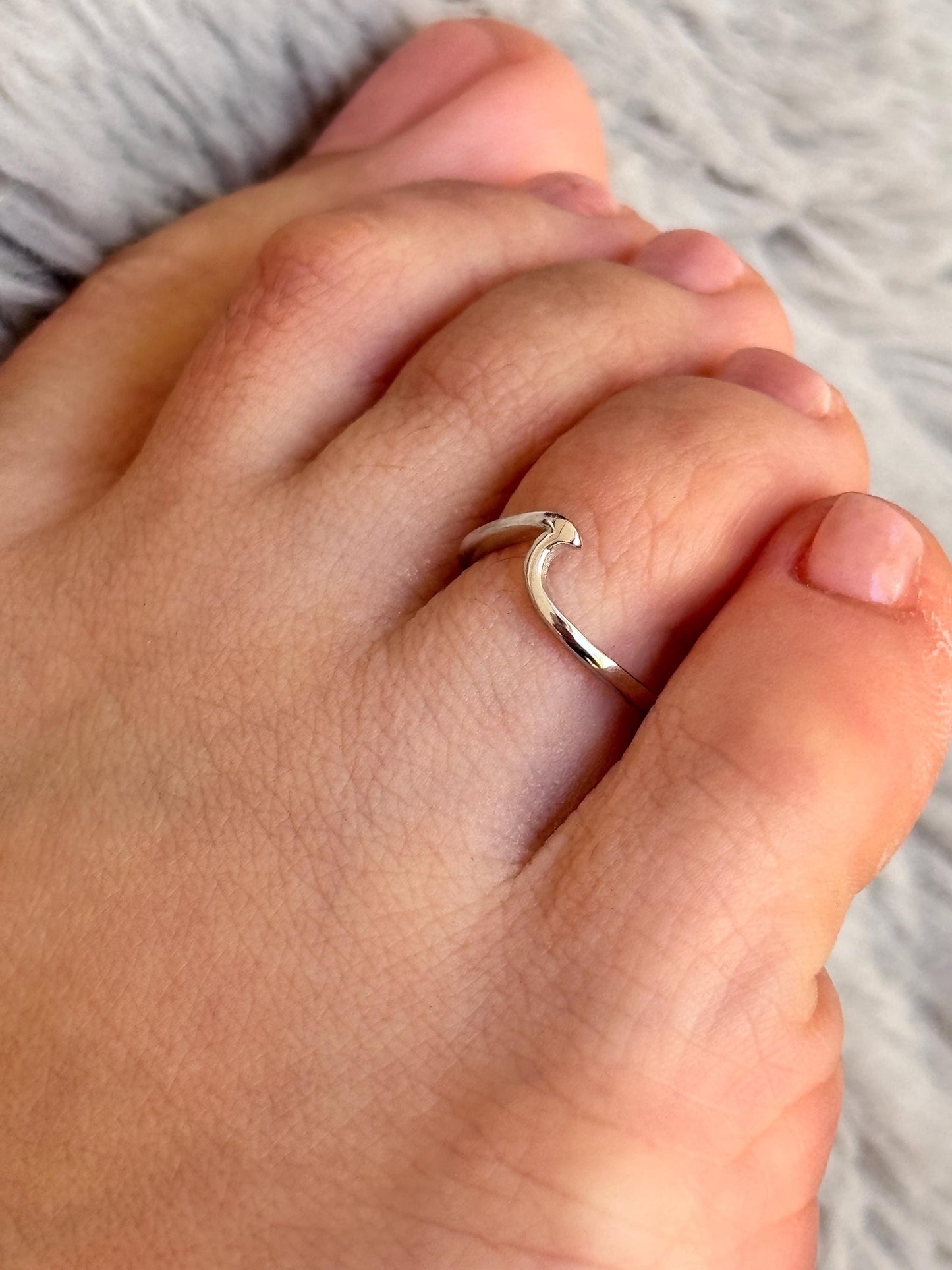Wave Ring, 925 Sterling Silver Ring, Ocean Wave Ring, Minimalist Silver Ring, Beach Jewelry, Dainty Stacking Ring, Gift for Her