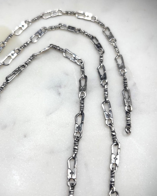 925 Sterling Silver Fisherman Chain, Fishers of Men Jewelry, Christian Chain Jewelry, Symbolic Faith Chain, Vintage Handmade Religious Chain
