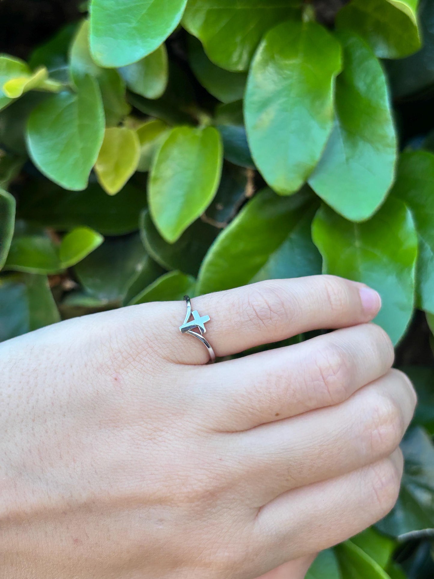 Cross Ring 925 Sterling Silver, Minimalist Christian Ring, Dainty Faith Ring, Religious Jewelry Gift for Her, Everyday Silver Ring
