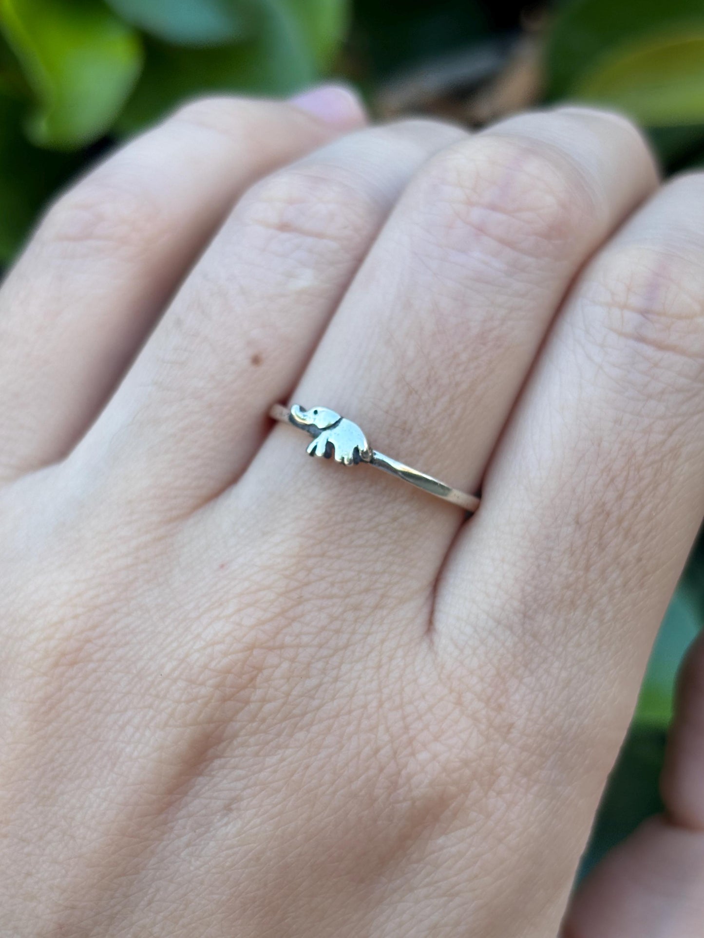 Tiny Elephant Ring 925 Sterling Silver, Dainty Animal Ring, Minimalist Elephant Jewelry, Cute Everyday Ring, Gift for Elephant Lover