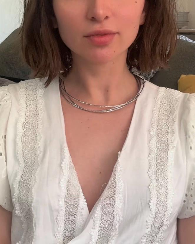 Minimalist Stainless Steel Choker Necklace, Snake Chain Choker, Silver Choker Necklace, Layering Necklace, Dainty Collar Necklace