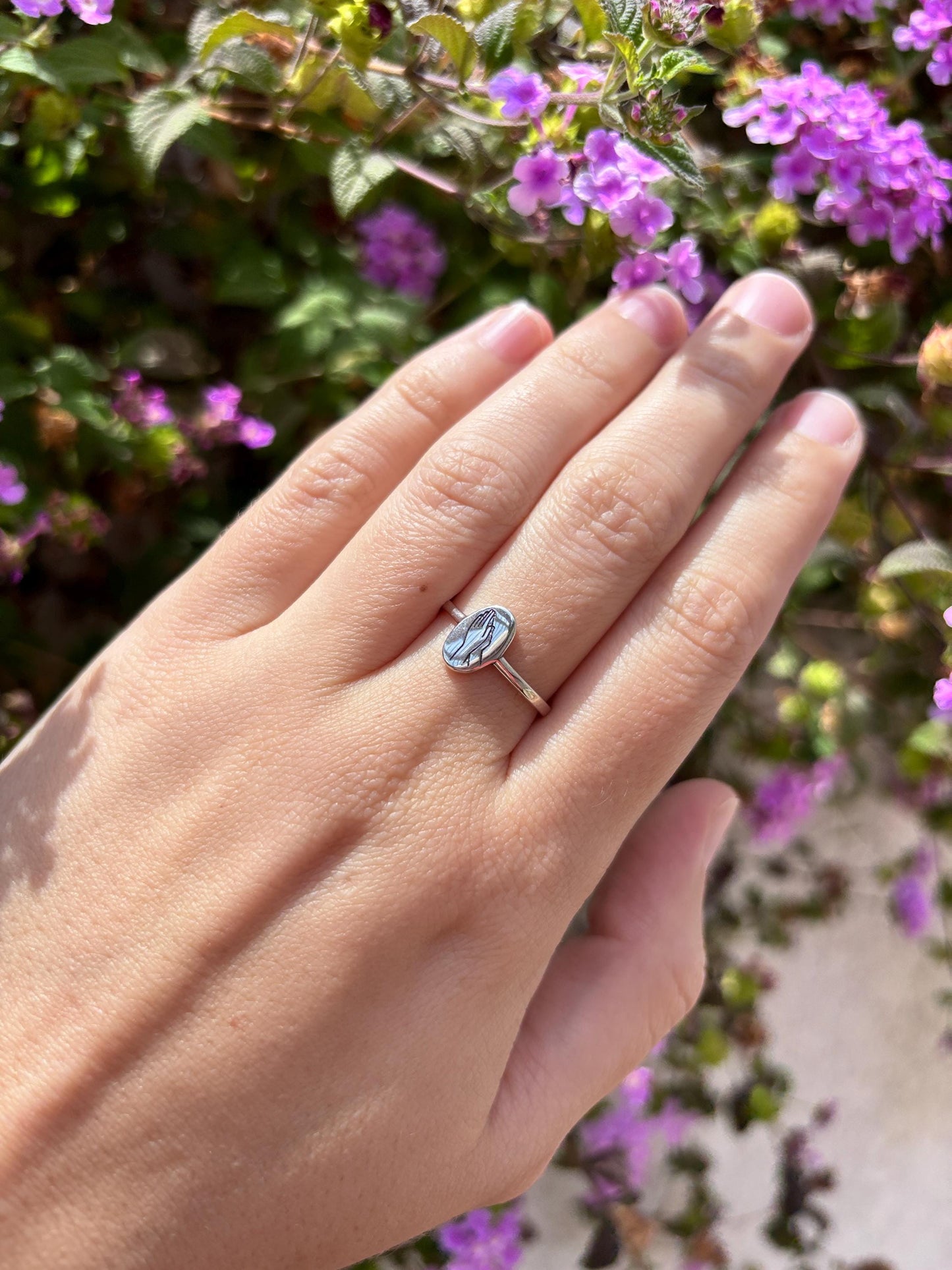 Praying Hands Ring, 925 Sterling Silver Christian Ring, Faith Inspired Jewelry, Religious Statement Ring, Prayer Ring Gift