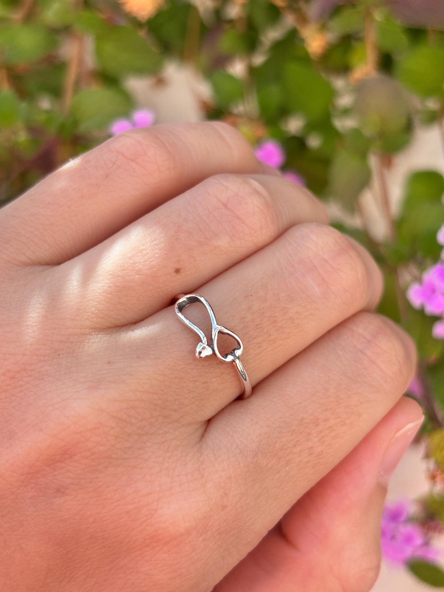 Stethoscope Heart Ring, Nurse Gift Ring, 925 Sterling Silver Medical Jewelry, Doctor RN CNA Gift, Minimalist Healthcare Ring, Physician Ring