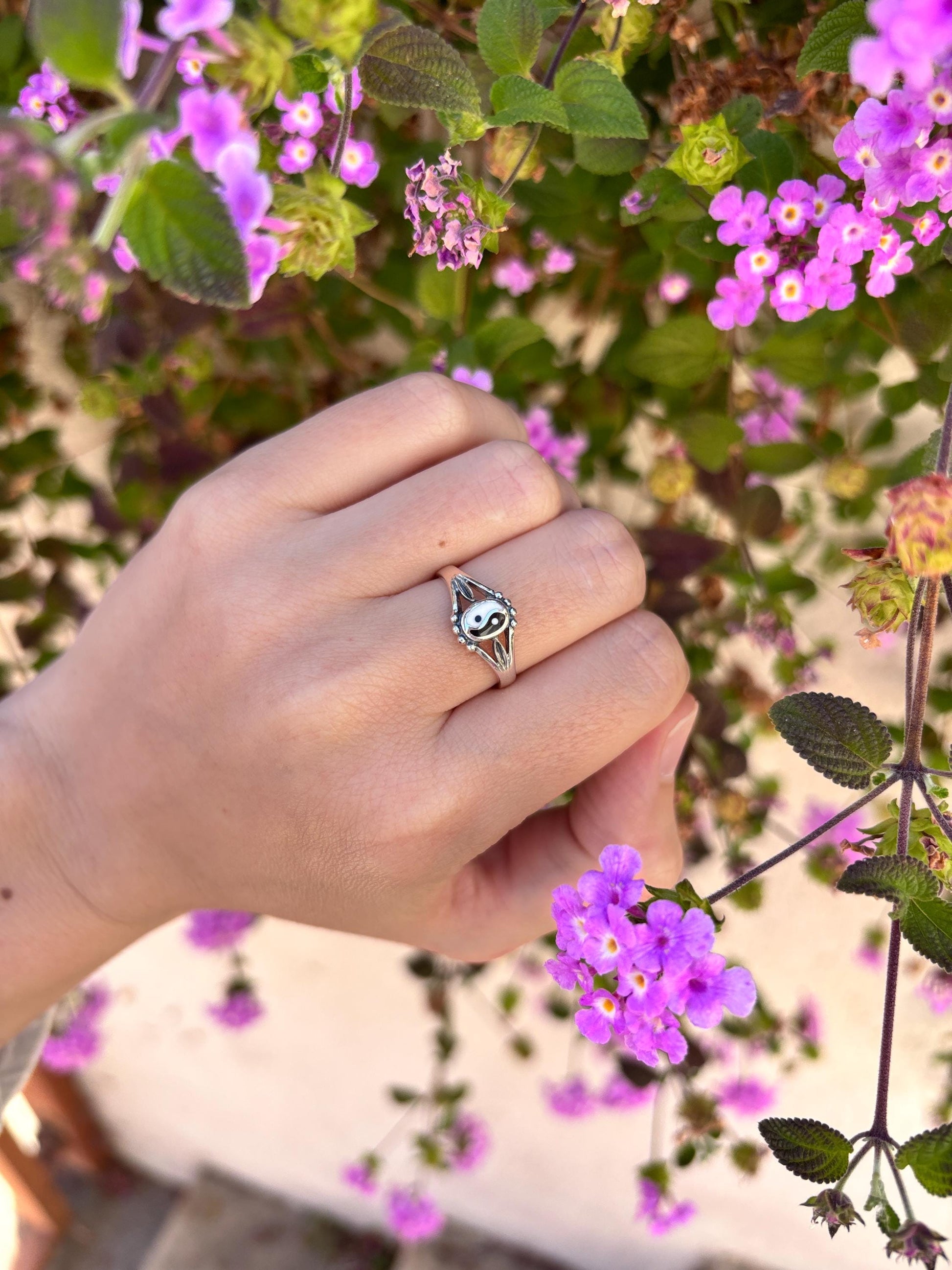 Yin Yang Ring, Sterling Silver Balance Ring, Spiritual Jewelry, Harmony Symbol Ring, Zen Ring, Meaningful Gift for Her