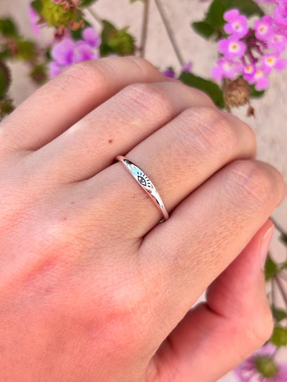 Evil Eye Ring, Sterling Silver Protection Ring, Minimalist Eye Ring, Symbolic Jewelry, Lucky Charm Ring, Spiritual Gift for Her