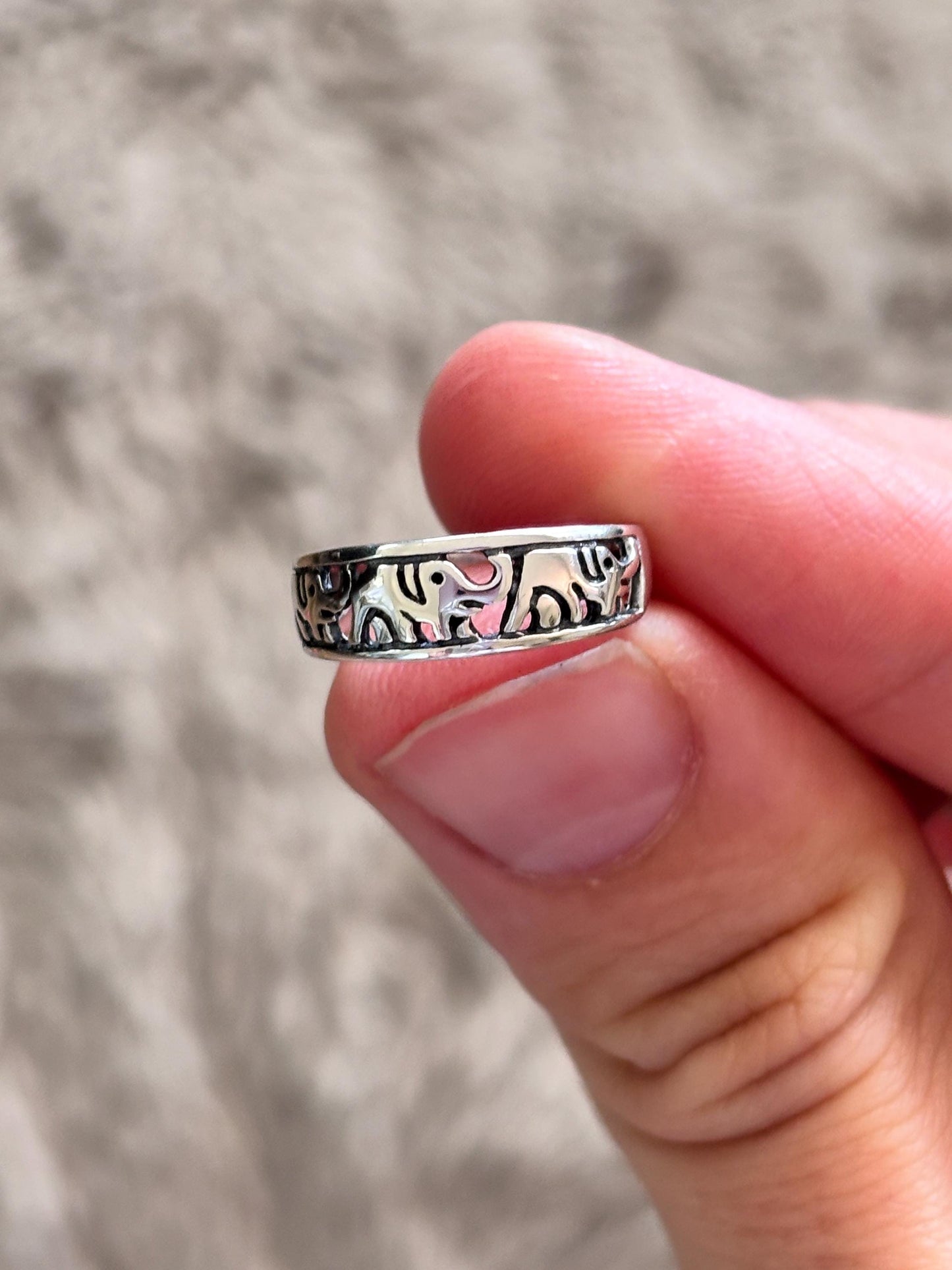Sterling Silver Elephant Toe Ring, Adjustable 925 Silver Toe Ring, Lucky Elephant Toe Band, Boho Beach Jewelry, Minimalist Summer Ring