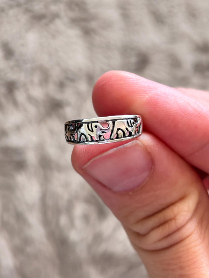 Sterling Silver Elephant Toe Ring, Adjustable 925 Silver Toe Ring, Lucky Elephant Toe Band, Boho Beach Jewelry, Minimalist Summer Ring