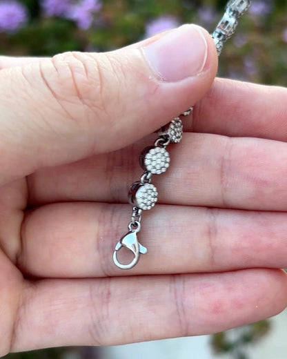 Wedding Bracelet, CZ Crystal Bracelet, Tennis Bracelet, Dainty Bracelet, Layering Bracelet, Sparkly Jewelry, Gift for Her, Stainless Steel
