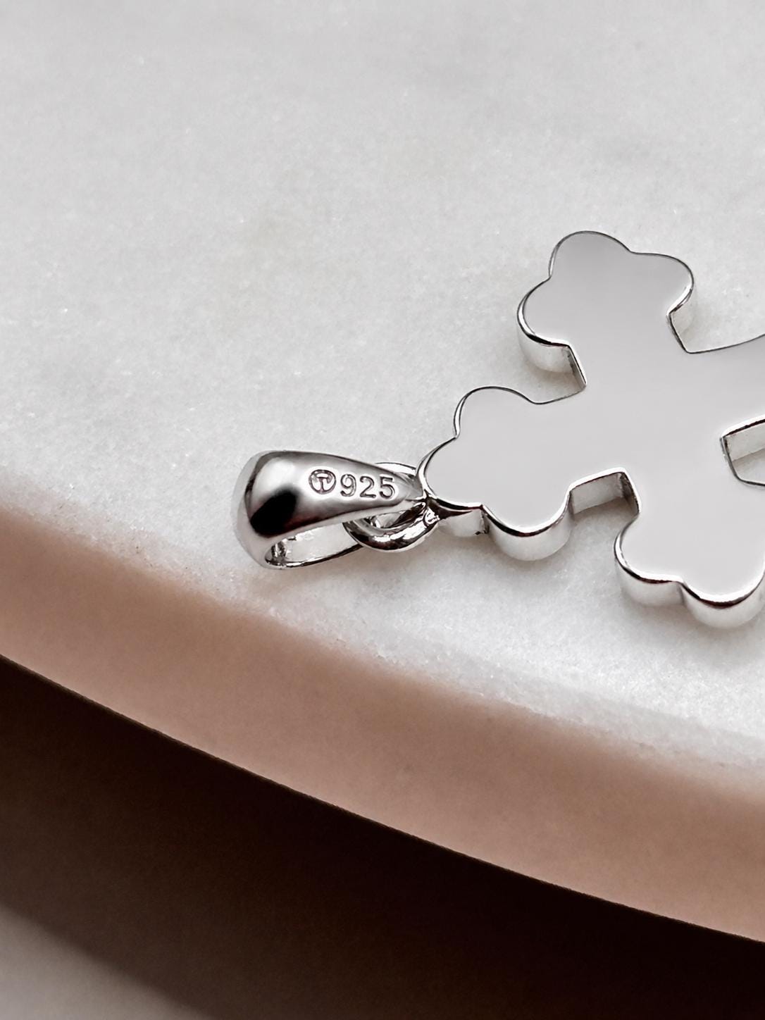 925 Sterling Silver Cross Necklace, Christian Cross Pendant, Faith Necklace, Snake Chain, Religious Jewelry Gift