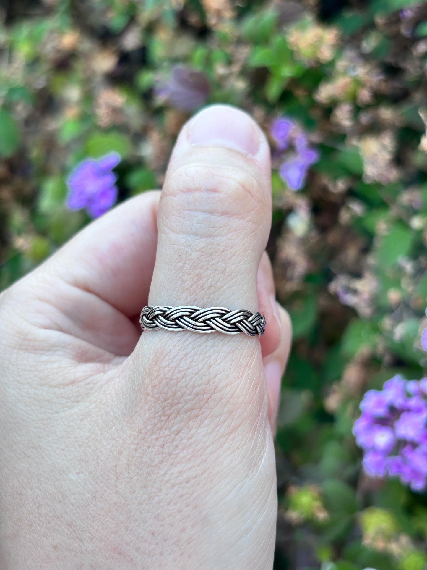 Sterling Silver Celtic Knot Ring, Infinity Band Ring, Viking Knot Ring, Trinity Knot Ring, Braided Ring, Minimalist Band