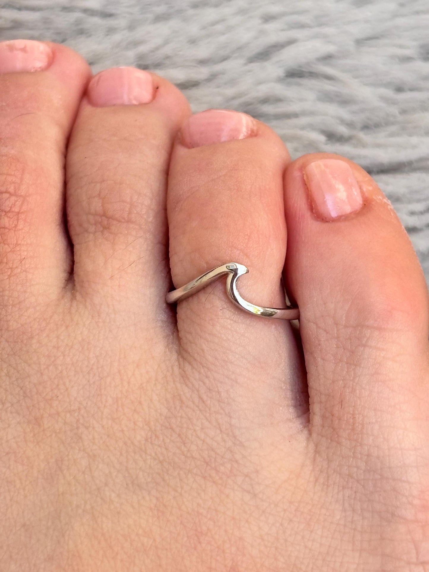 Wave Ring, 925 Sterling Silver Ring, Ocean Wave Ring, Minimalist Silver Ring, Beach Jewelry, Dainty Stacking Ring, Gift for Her