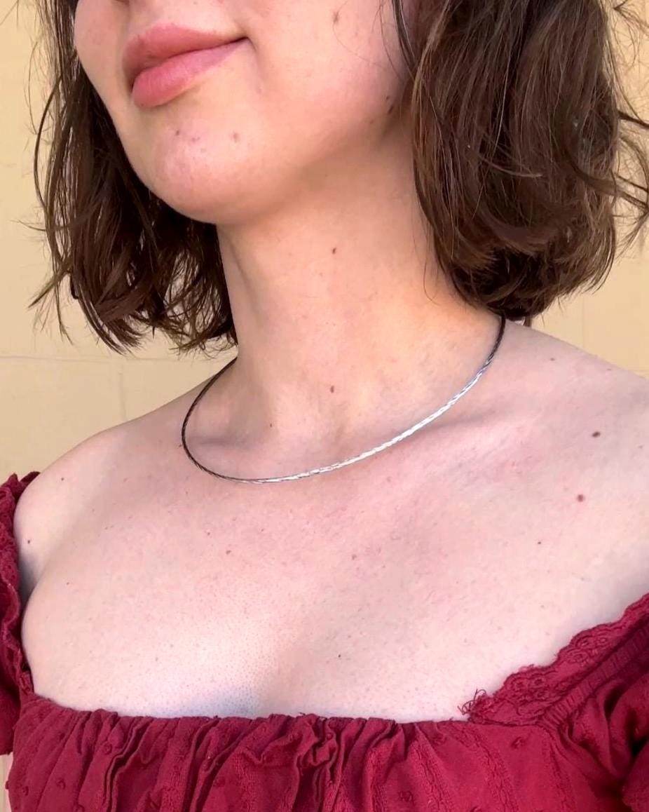 Minimalist Stainless Steel Choker Necklace, Snake Chain Choker, Silver Choker Necklace, Layering Necklace, Dainty Collar Necklace