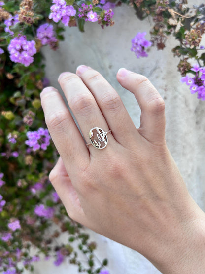 Cactus Ring, Sterling Silver Desert Ring, Southwest Jewelry, Arizona Cactus Ring, Nature Inspired Ring, Minimalist Silver Ring, Gift for Her