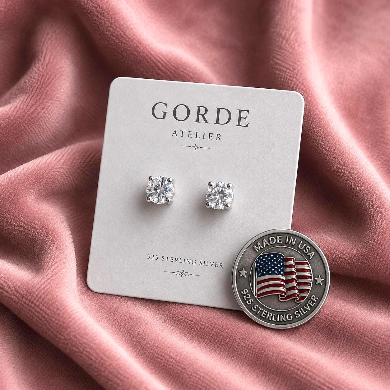 Sterling Silver Clear CZ Stud Earrings, Diamond Stud Earrings, 925 Silver Studs, Minimalist Earrings, Bridal Earrings, Everyday Jewelry