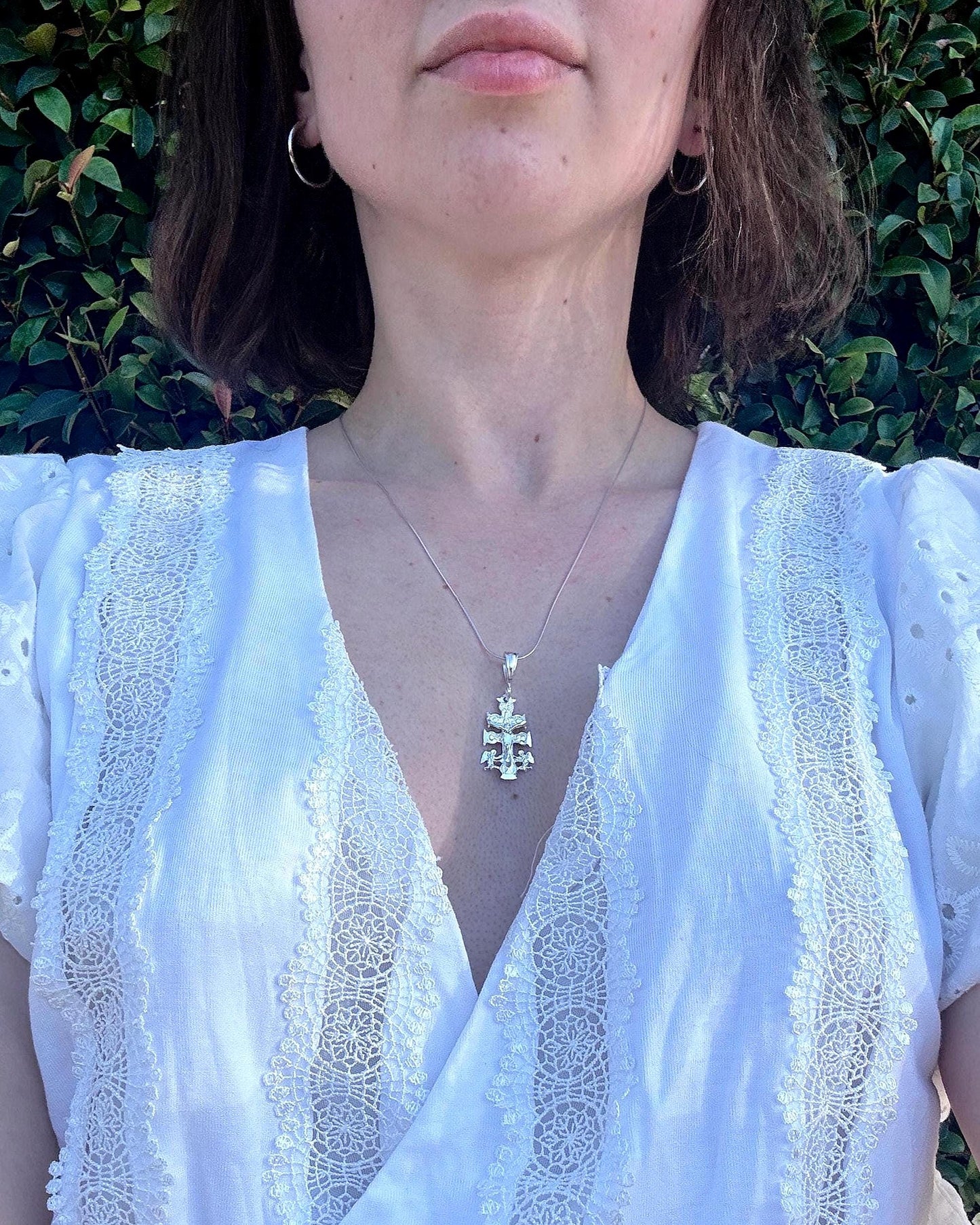 Caravaca Cross Necklace, 925 Sterling Silver Cross Pendant, Orthodox Cross Necklace, Christian Jewelry, Religious Necklace, Faith Gift For