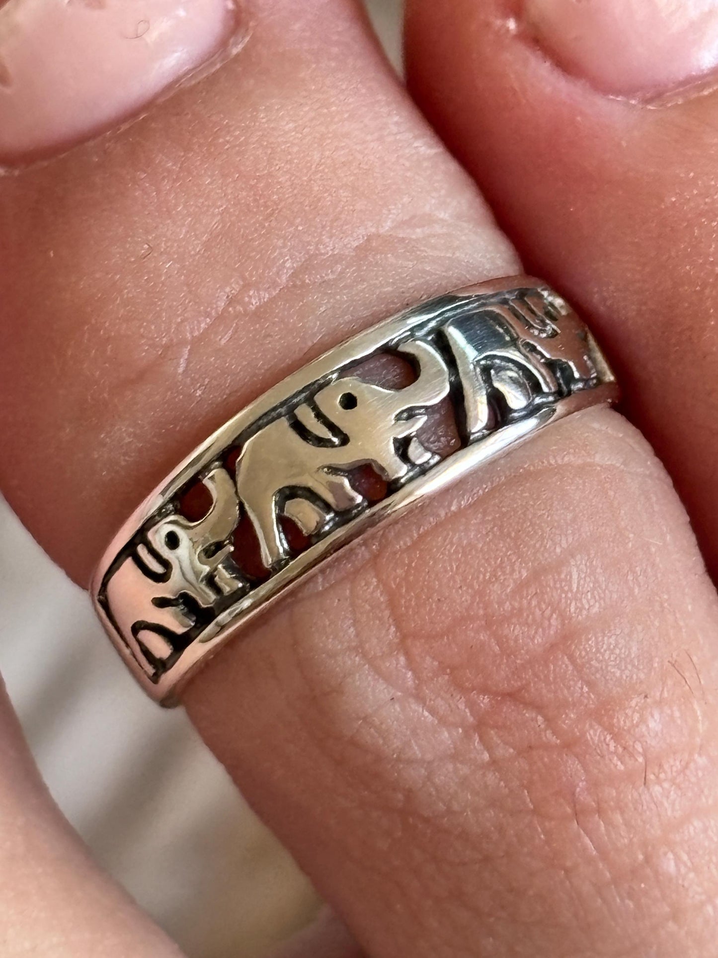 Sterling Silver Elephant Toe Ring, Adjustable 925 Silver Toe Ring, Lucky Elephant Toe Band, Boho Beach Jewelry, Minimalist Summer Ring