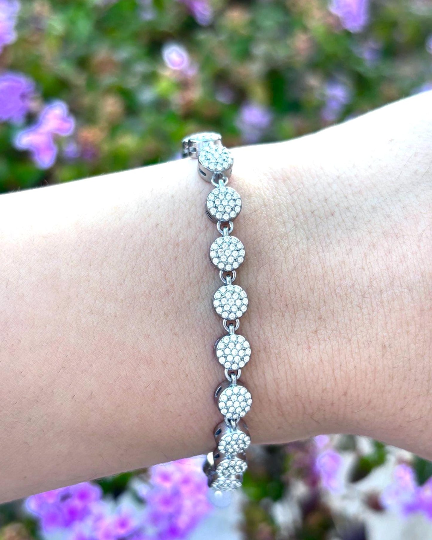 Wedding Bracelet, CZ Crystal Bracelet, Tennis Bracelet, Dainty Bracelet, Layering Bracelet, Sparkly Jewelry, Gift for Her, Stainless Steel