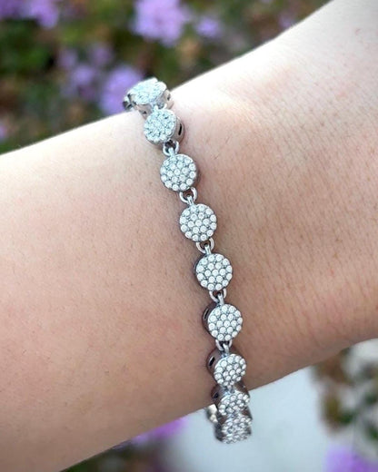 Wedding Bracelet, CZ Crystal Bracelet, Tennis Bracelet, Dainty Bracelet, Layering Bracelet, Sparkly Jewelry, Gift for Her, Stainless Steel