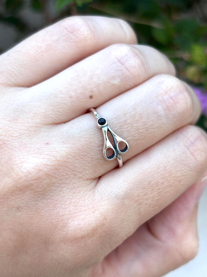 Scissors Ring Sterling Silver, Hairdresser Ring, Hairstylist Gift, Barber Jewelry, Salon Gift, Cosmetology Ring, Hair Stylist Gift