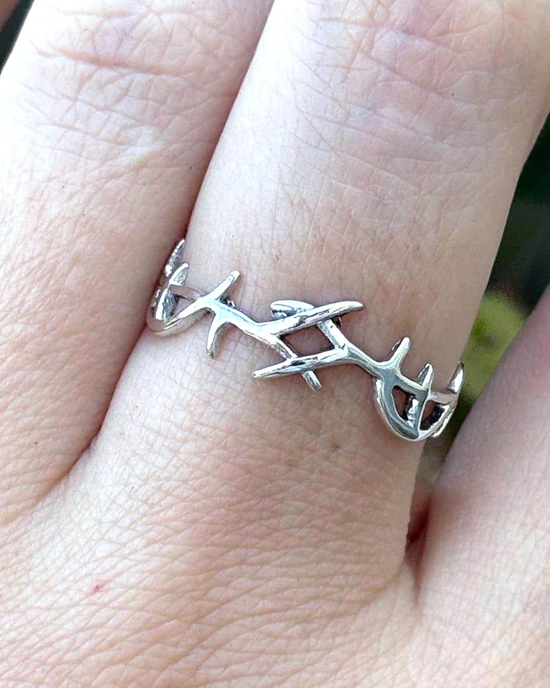 925 Sterling Silver Crown of Thorns Ring, Jesus Ring, Christian Ring, Faith Ring, Religious Jewelry, Crown of Jesus Ring, Biblical Gift