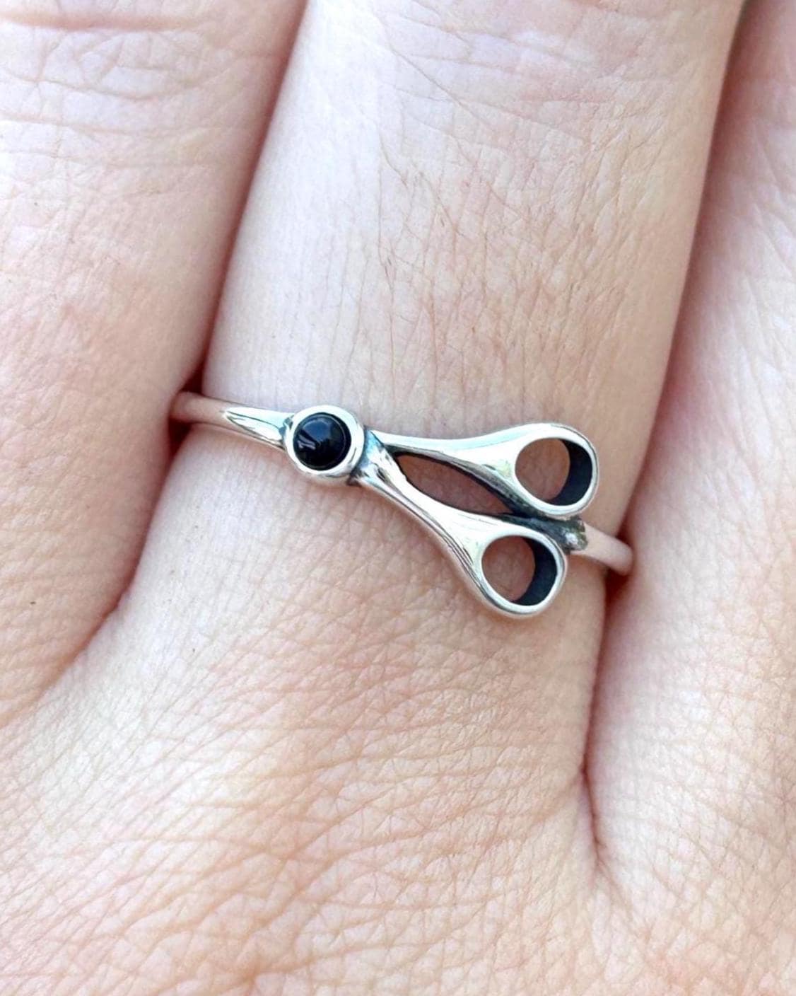 Scissors Ring Sterling Silver, Hairdresser Ring, Hairstylist Gift, Barber Jewelry, Salon Gift, Cosmetology Ring, Hair Stylist Gift