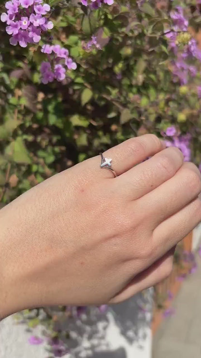 Cross Ring 925 Sterling Silver, Minimalist Christian Ring, Dainty Faith Ring, Religious Jewelry Gift for Her, Everyday Silver Ring