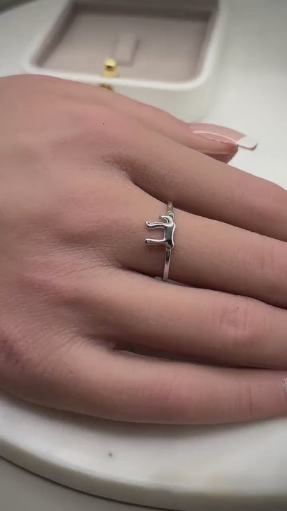 Chai Ring Sterling Silver, Hebrew Letter Ring, Jewish Jewelry, Symbol of Life Ring, Spiritual Minimalist Ring, Handmade Gift