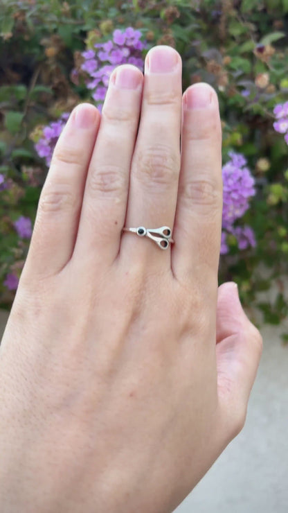 Scissors Ring Sterling Silver, Hairdresser Ring, Hairstylist Gift, Barber Jewelry, Salon Gift, Cosmetology Ring, Hair Stylist Gift